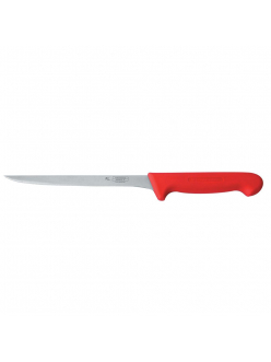 Нож P.L. Proff Cuisine PRO-Line филейный, красная пластиковая ручка, 20 см, P.L. Proff Cuisine