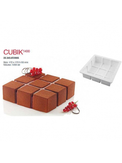 Форма кондитерская Silikomart CUBIK 1400, силикон, 17,2*17,2*5 см, Италия