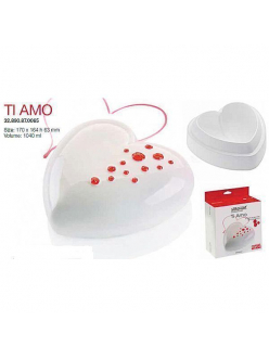 Форма кондитерская Silikomart TI AMO, силикон, 17*16,4*6,3 см, Италия