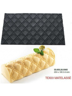 Коврик кондитерский для создания тексуры Silikomart TEX03 MATELASSE, силикон, 25*18,5 см,