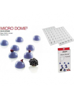 Форма кондитерская MICRO DOME 5, силикон, ячейки 26*14 мм, Silikomart, Италия