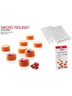 Форма кондитерская Silikomart MICRO ROUND 5, силикон, ячейки 24*12(h) мм, Италия