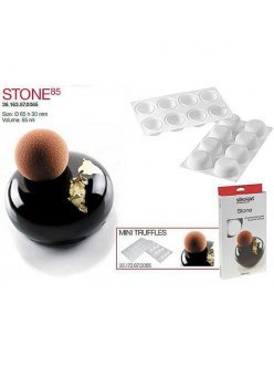 Форма кондитерская Silikomart STONE 85, силикон, ячейки 65*30 мм, Италия