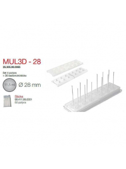 Форма кондитерская Silikomart MUL3D-28 набор, ячейки d 2,8 см, силикон, Италия