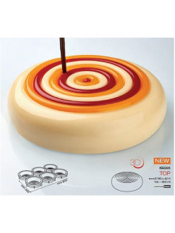 Форма кондитерская Pavoni TOP, силикон, d 18 см, h 4,5 см, Италия