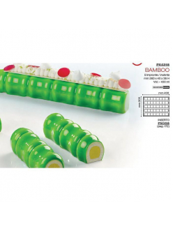 Форма кондитерская Pavoni BAMBOO 40*30 см, силикон, р-р ячейки: 360*40 мм, h 38 мм,