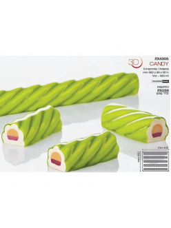 Форма кондитерская Pavoni CANDY 40*30 см, 5 ячеек, силикон, р-р ячейки: 360*39 мм, h 35 мм,