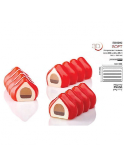 Форма кондитерская Pavoni SOFT 40*30 см, силикон, р-р ячейки: 360*43 мм, h 38 мм, Италия