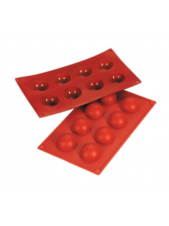 Форма силиконовая P.L. Proff Cuisine "Полусфера" 8 ячеек d 50 мм, h 25 мм (30*17,5 см)