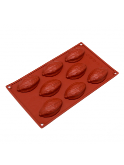 Форма силиконовая P.L. Proff Cuisine "Кнели" 8 ячеек 75*50 мм, h 20 мм (30*17,5 см)