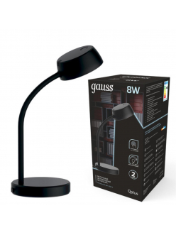 Светильник настольный Gauss Qplus модель GTL601 8W 600lm 4000K 170-265V черный диммируемый LED 1/8