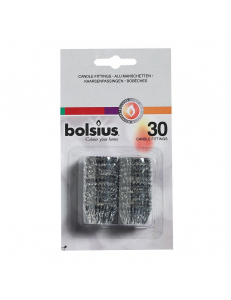 Подставки Bolsius фольгированные для свечей в подсвечниках, 30 шт/уп