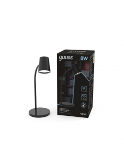 Светильник настольный Gauss Qplus модель GTL603 8W 600lm 4000K 170-265V черный диммируемый LED 1/8